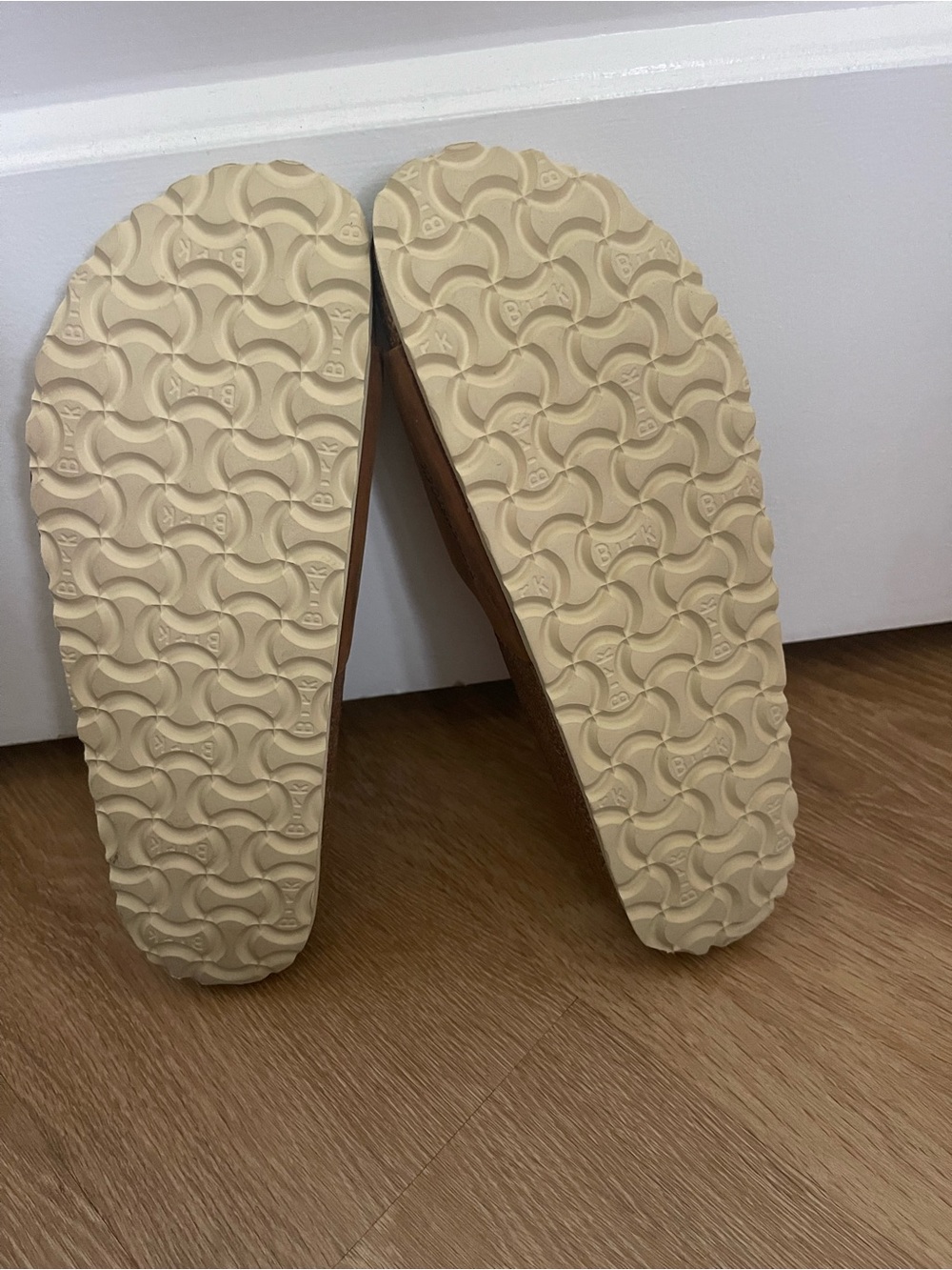 Birkenstock Madrid Big Buckle Cognac Leather Slide Sandals - Picture 15 of 15